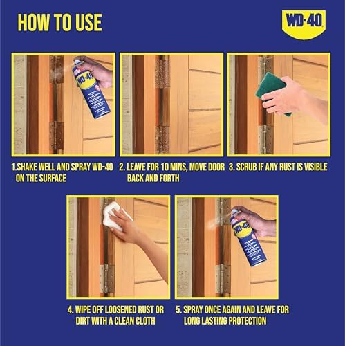 WD-40 Multipurpose Spray Rust Remover Cleans Bike Chains